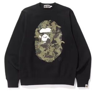 A bathing ape / bape x Bearbricks collab crew neck sweatshirt M